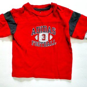 Adidas Boys T-Shirt Football Red Black Long Sleeve 24 Months